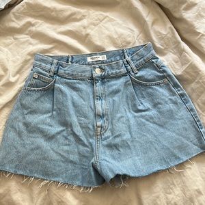 Light blue jean shorts